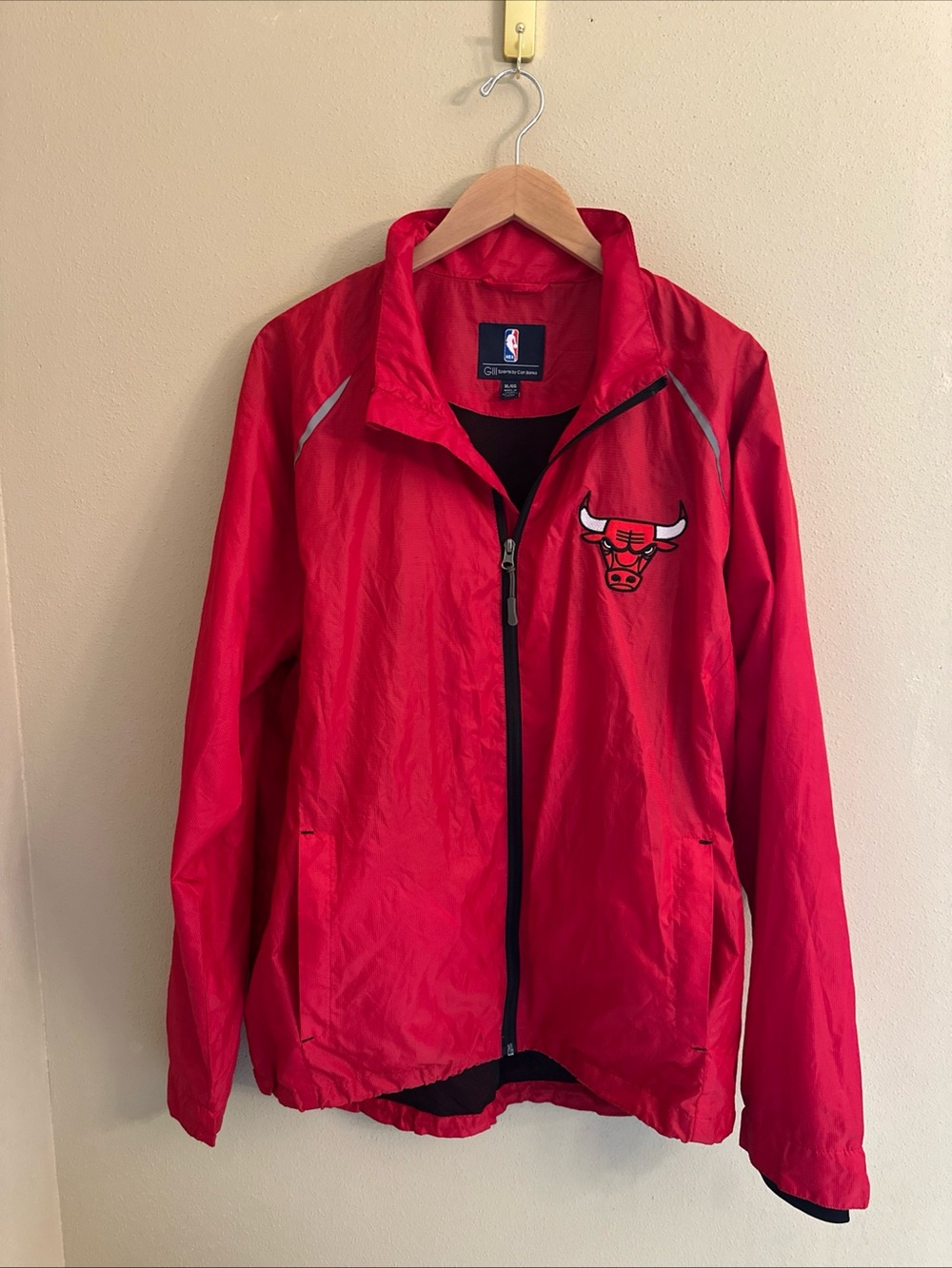Chicago Bulls Lightweight Jacket Windbreaker‎ Size XL Gll Carl Banks NBA